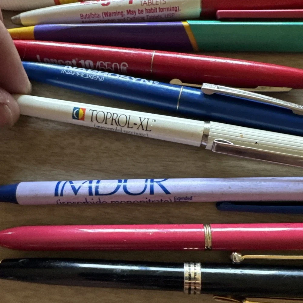 Rx Pharmacy Promotional Ballpoint Pens Lot Of 29 Ambien Lotensin Nicotrol Biaxin